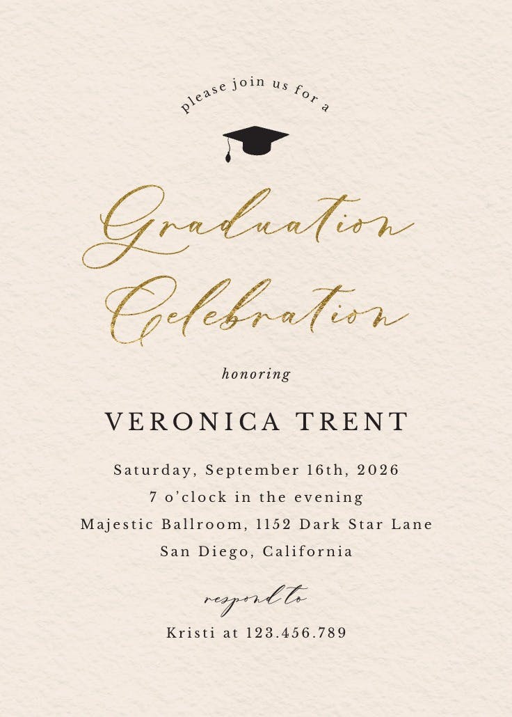 Magic words - graduation party invitation